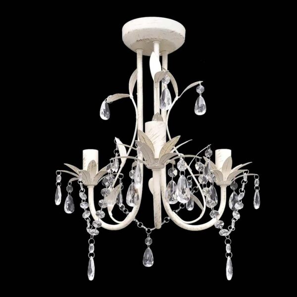 Taklampe/lysekrone elegant hvit