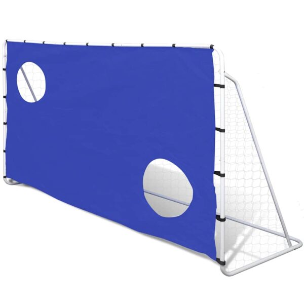 Fotballmål med siktevegg stål 240x92x150 cm høykvalitets