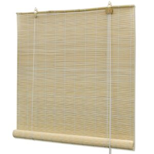 vidaXL Rullegardiner naturlig bambus 120 x 160 cm