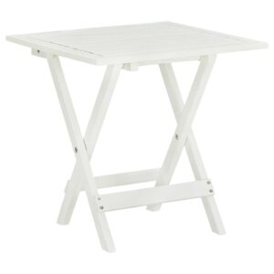 vidaXL Bistrobord hvit 46x46x47 cm heltre akasie