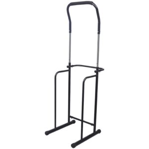 vidaXL Justerbar pull-up/dipsstativ 175-224 cm svart