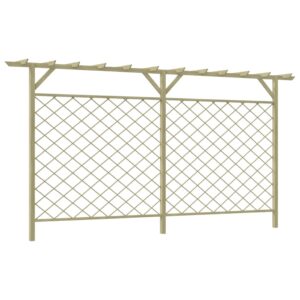 vidaXL Gittergjerde med pergola tre