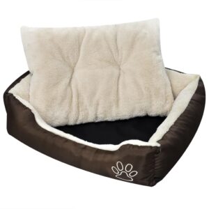 vidaXL Hundeseng brun og beige XXL