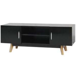 vidaXL Høyglans TV-kabinett Svart 120x40x46 cm MDF