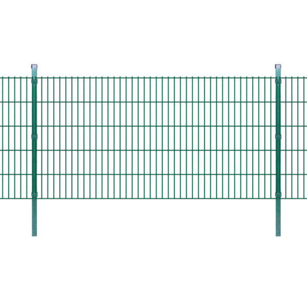 vidaXL 2D Hagegjerdepanel og påler 2008x1030 mm 2 m Grønn