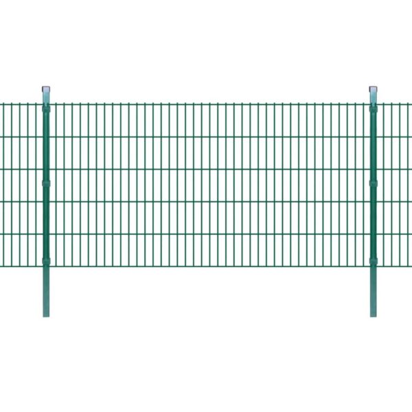 vidaXL 2D Hagegjerdepanel og påler 2008x1030 mm 24 m Grønn