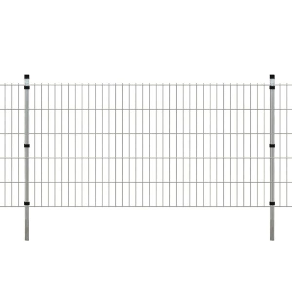 vidaXL 2D Hagegjerde paneler og stolper 2008x1030mm 2m Sølv