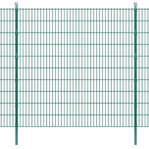 vidaXL 2D Hagegjerde paneler og stolper 2008x2030mm 2m Grønn