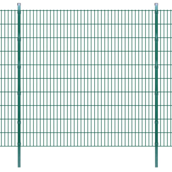 vidaXL 2D Hagegjerde paneler og stolper 2008x2030mm 2m Grønn