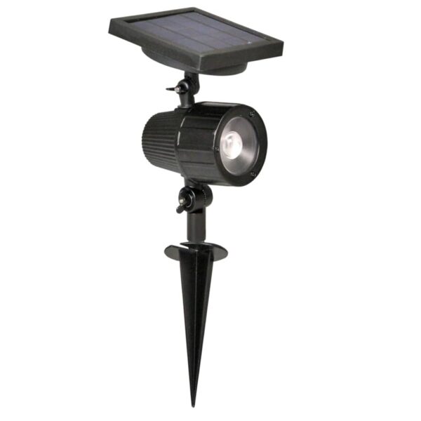 Luxbright Soldrevet LED-hagespotlys Cannes svart 44109