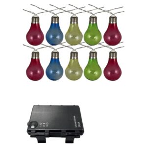 Luxform Batteridrevne festlykter med 10 LED-dioder fargerike 95111