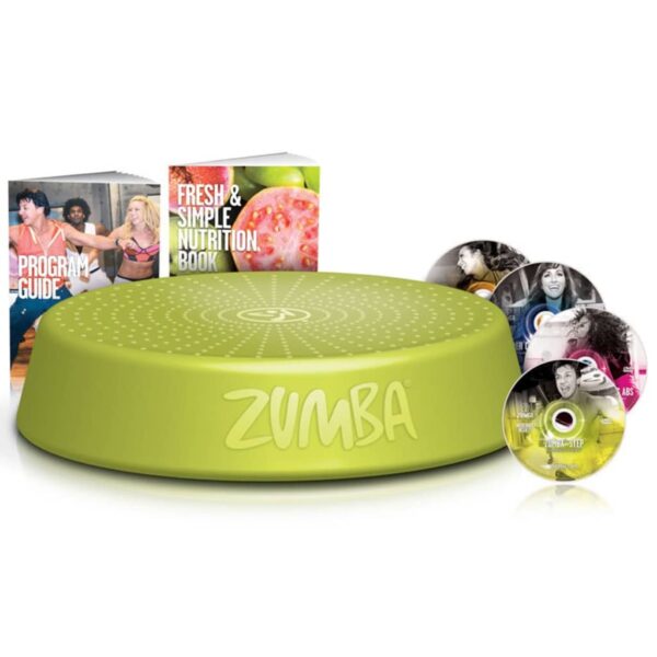 Zumba Steppkasse med 4 trenings-DVD&apos;er grønn ZUS001