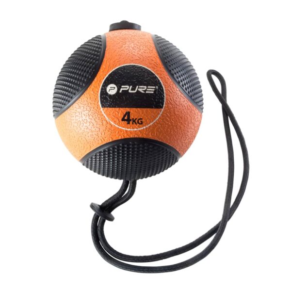 Pure2Improve Medisinball med tau 4 kg oransje