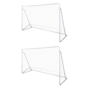 vidaXL Fotballmål stål 2 stk 240x90x150 cm