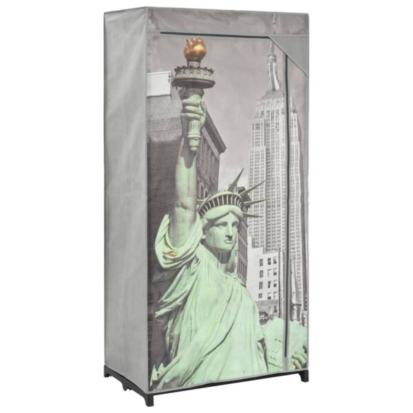 vidaXL Garderobe New York 75x45x160 cm stoff