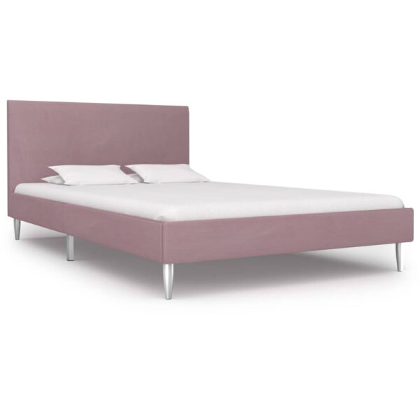 vidaXL Sengeramme rosa stoff 120x190 cm