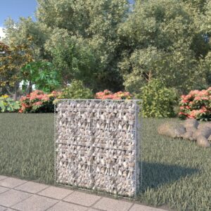 vidaXL Gabion med deksler galvanisert stål 80x20x100 cm