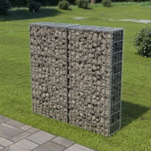 vidaXL Gabion med deksler galvanisert stål 100x20x100 cm