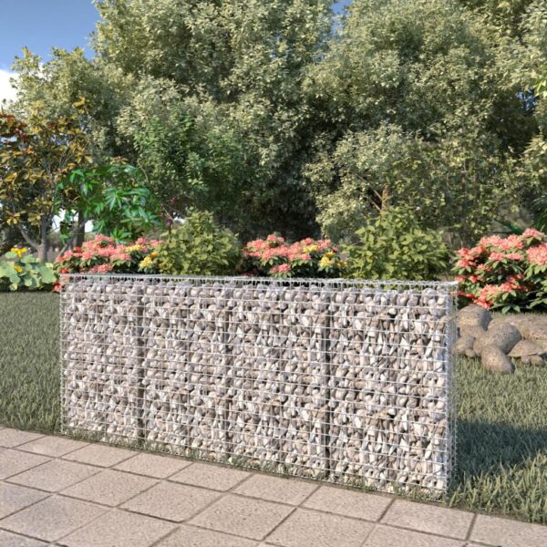 vidaXL Gabion med topp- og bunndekke galvanisert stål 200x20x85 cm