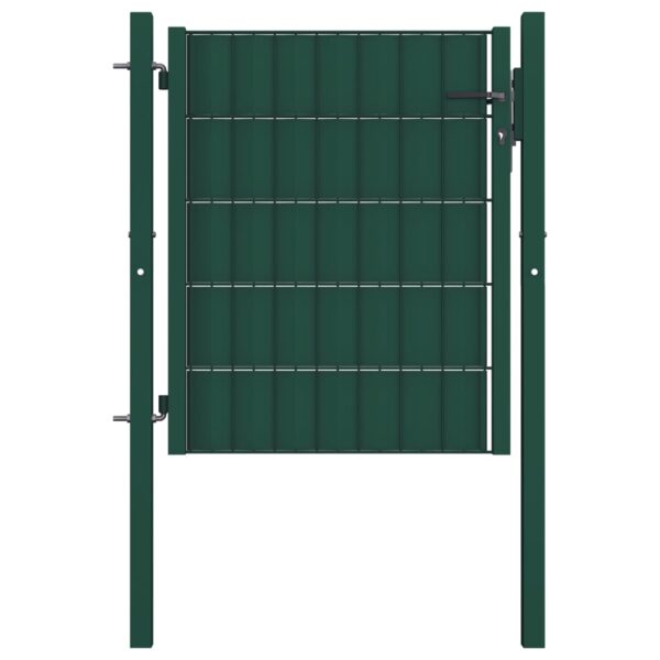 vidaXL Hageport PVC og stål 100x101 cm grønn