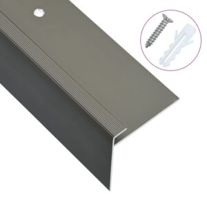 vidaXL F-formede trappeneser 15 stk aluminium 100 cm brun