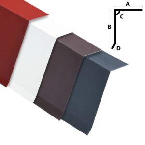 vidaXL L-profiler til tak 5 stk aluminium antrasitt 170 cm