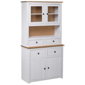 vidaXL Highboard hvit 93x40