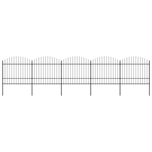 vidaXL Hagegjerde med spydtopp stål (1