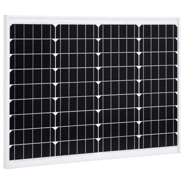 vidaXL Solcellepanel 50 W monokrystallin aluminium og sikkerhetsglass