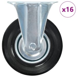 vidaXL Faste hjul 16 stk 125 mm