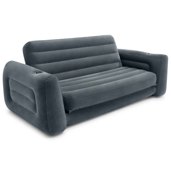 Intex Uttrekkbar sofa grå vinyl