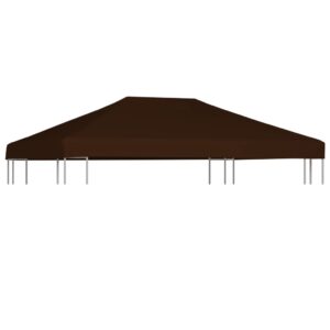 vidaXL Toppduk til paviljong 310 g/m² 3x4 m brun