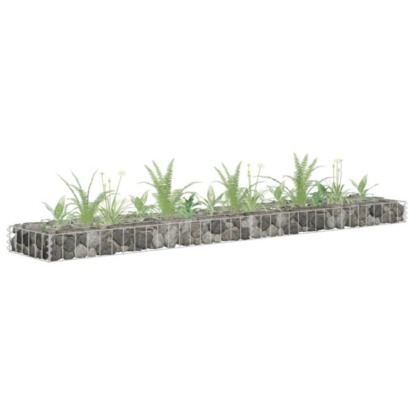 vidaXL Gabion høybed galvanisert stål 180x30x10 cm