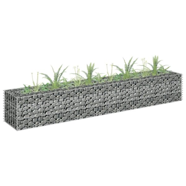 vidaXL Gabion høybed galvanisert stål 180x30x30 cm