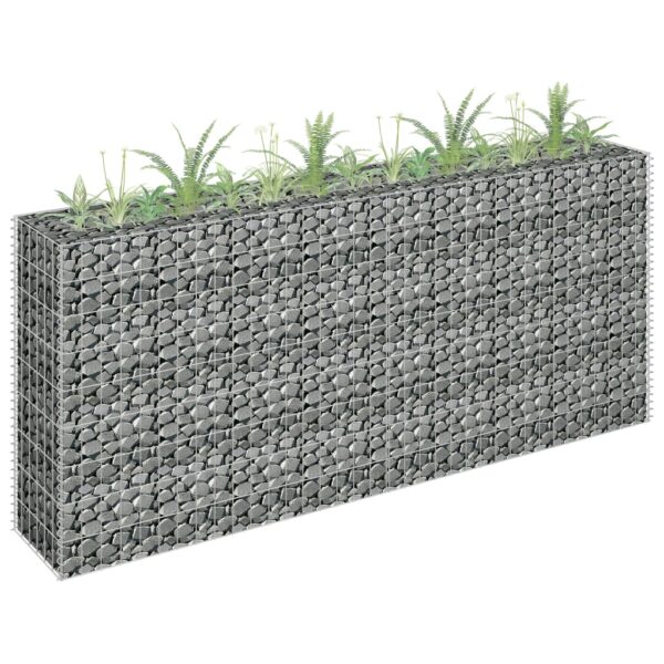 vidaXL Gabion høybed galvanisert stål 180x30x90 cm