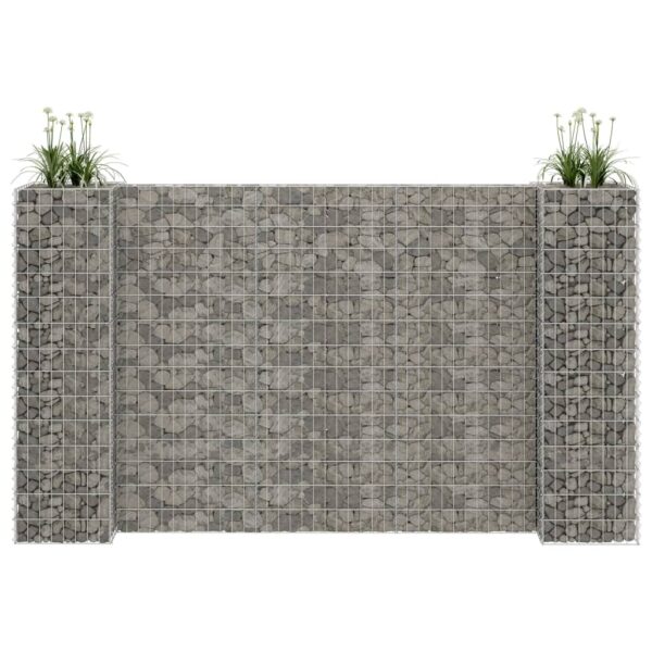 vidaXL Gabion plantekasse H-formet ståltråd 260x40x150 cm