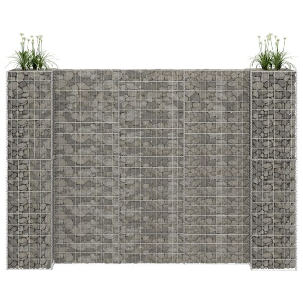 vidaXL Gabion plantekasse H-formet ståltråd 260x40x200 cm