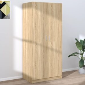 vidaXL Garderobe sonoma eik 80x52x180 cm konstruert tre