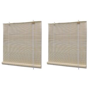 vidaXL Rullegardiner naturlig bambus 2 stk 120x160 cm