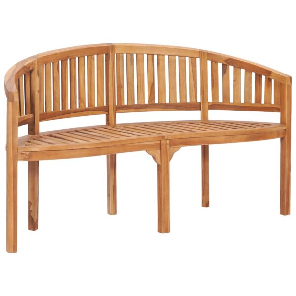 vidaXL Benk bananformet 151 cm heltre teak