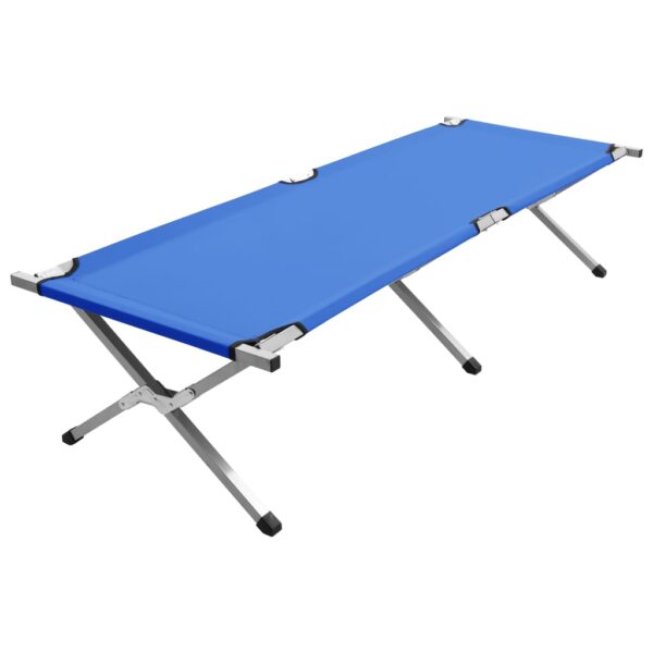 vidaXL Campingseng 190x74x47 cm XL blå