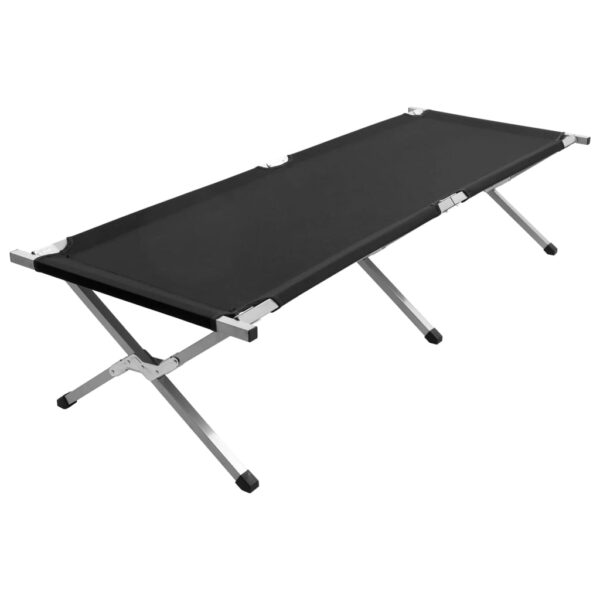 vidaXL Campingseng 190x74x47 cm XL svart