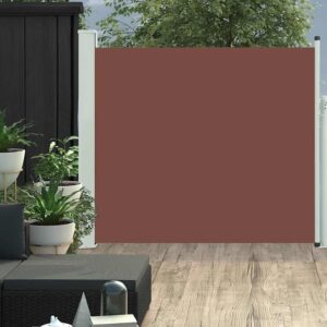 vidaXL Uttrekkbar sidemarkise 100x300 cm brun