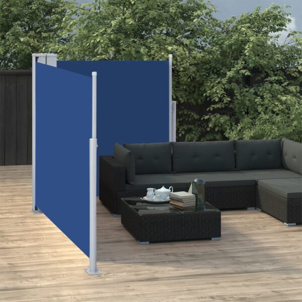 vidaXL Uttrekkbar sidemarkise 100x600 cm blå