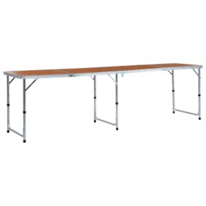 vidaXL Sammenleggbart campingbord aluminium 240x60 cm