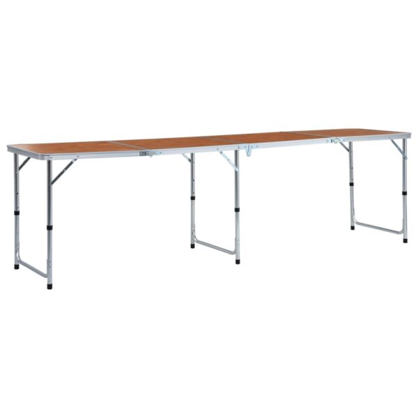 vidaXL Sammenleggbart campingbord aluminium 240x60 cm