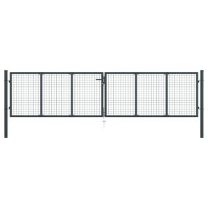 vidaXL Hageport netting galvanisert stål 400x125 cm grå