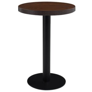 vidaXL Bistrobord mørkebrun 60 cm MDF