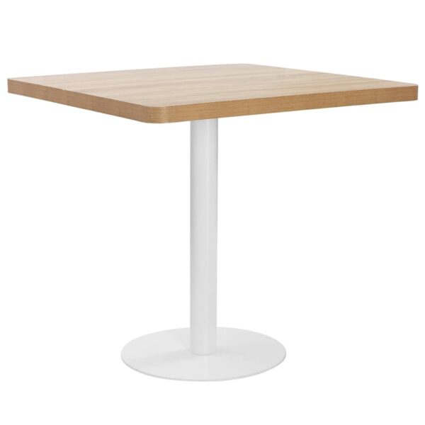 vidaXL Bistrobord lysebrun 80x80 cm MDF