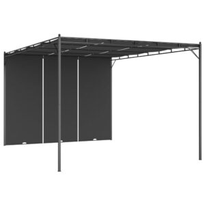 vidaXL Hagepaviljong med sidegardin 4x3x2